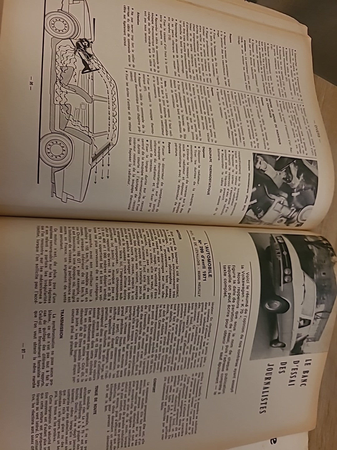 Revue Technique Auto Rta Volkswagen K70 L LS (Liv100)
