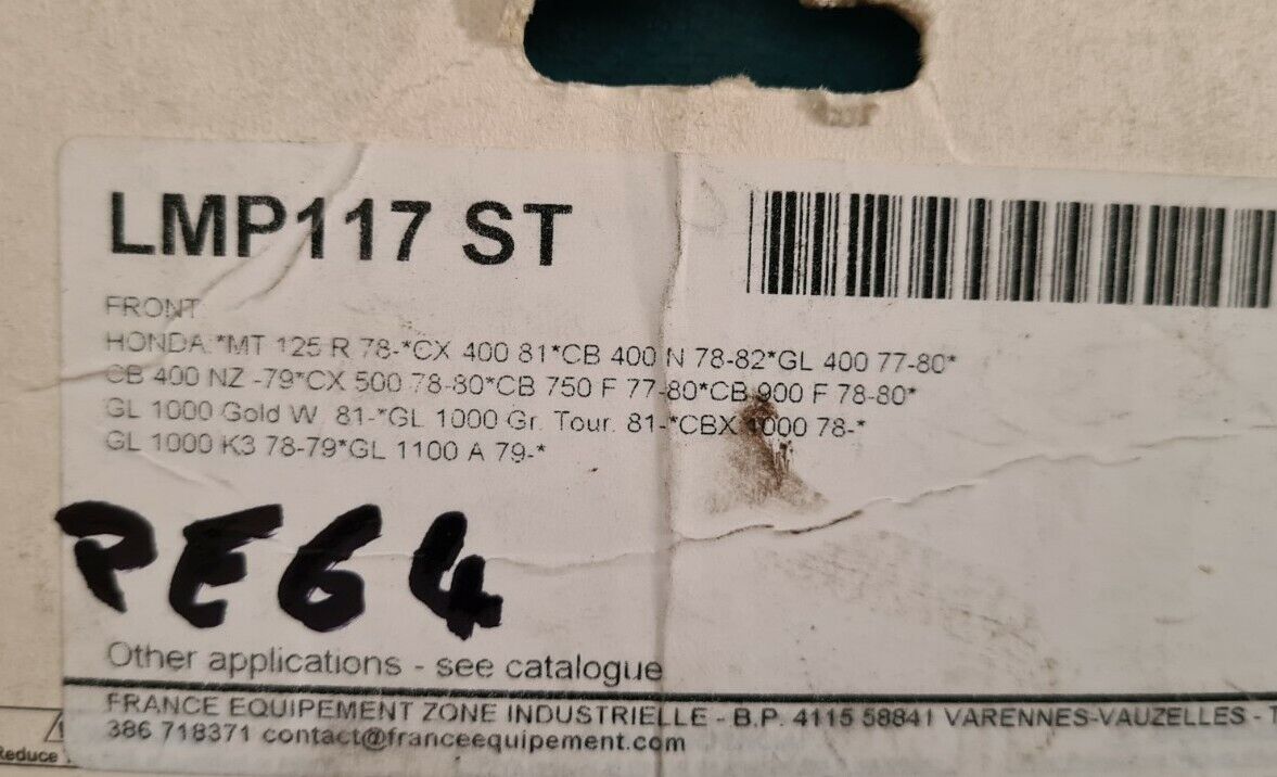 Plaquettes cbx cbf ... voir fiche détail sur photo 2 (code PE64)