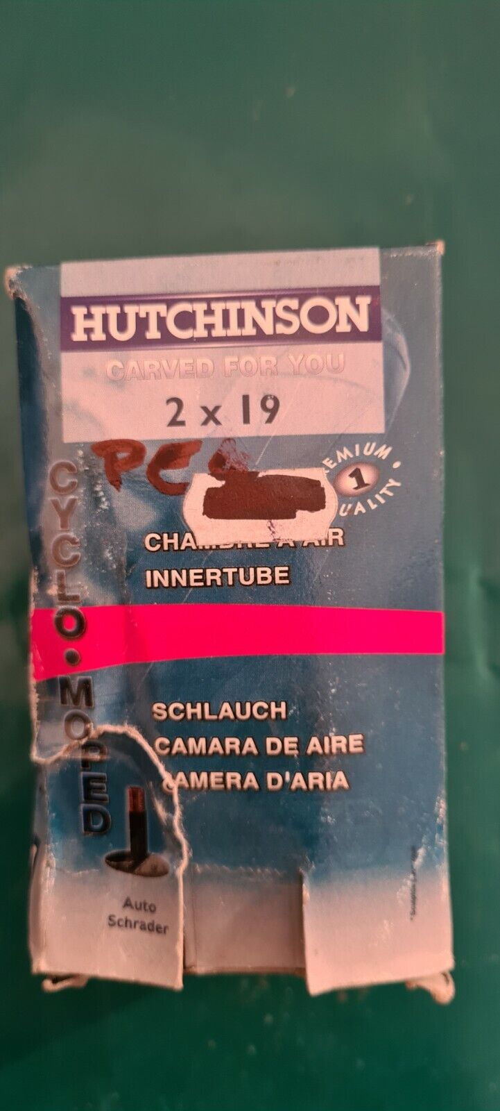 Chambre à air 2 19 hutchinson (code PE4)