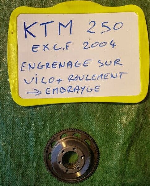 Engrenage sur vilebrequin + roulement vers embrayage KTM 250 EXCF de 2004