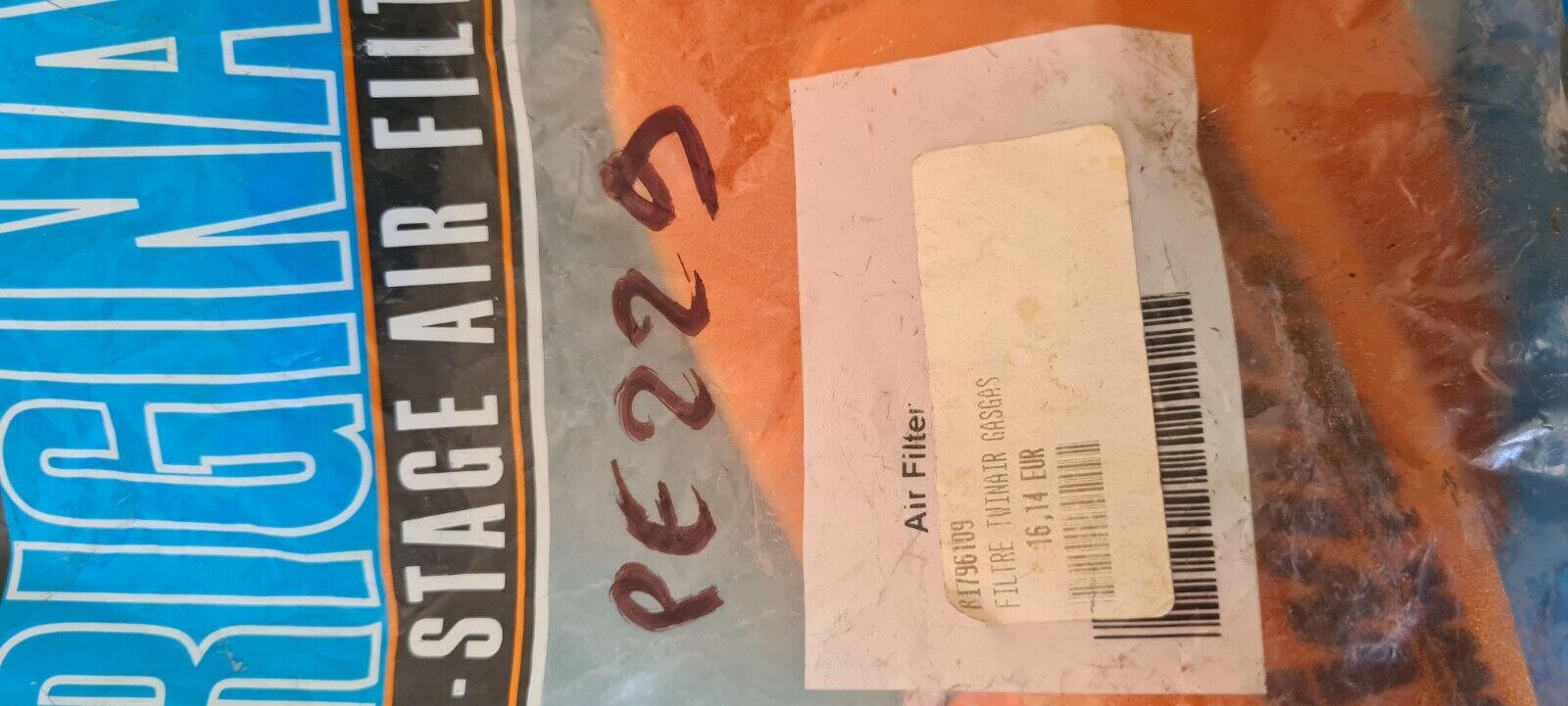 Filtre à air gas gas 125 250 370 jtr (code PE229)
