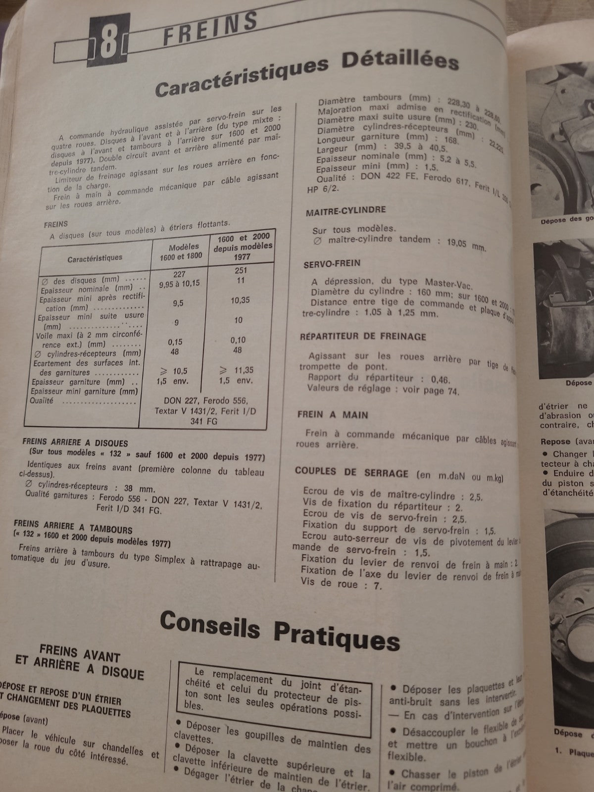 RTA Revue Technique Automobile Renaukt 15 Tl Ts Fiat 132 1978 (Liv227)