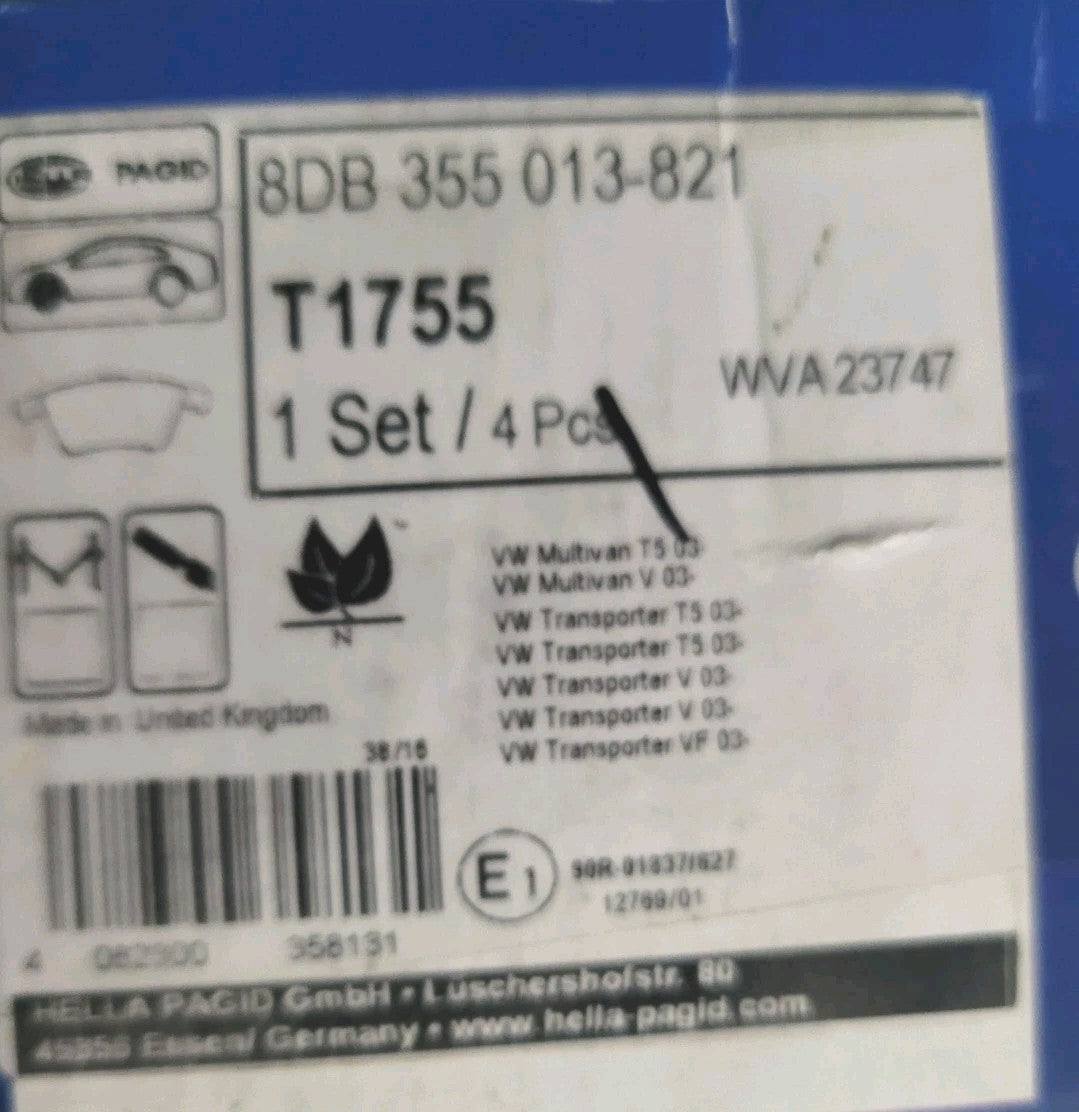 Jeu De Plaquettes Av Volkswagen Audi Seat 8db355013.821 (#AUT190)