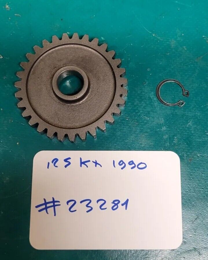 Engrenage Pignon intermédiaire Côté Embrayage Kawasaki 125 Kx 1990 (Rf #23281)