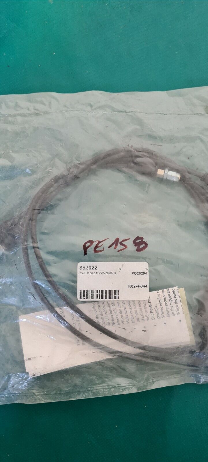 Câble de gaz Kawasaki KXF 450 2009 2012 (code PE158)