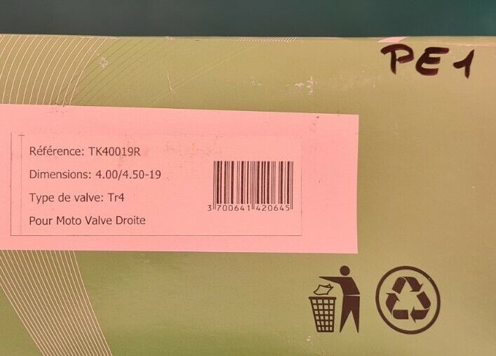 Chambre à air 4/ 450 19 (code PE219)