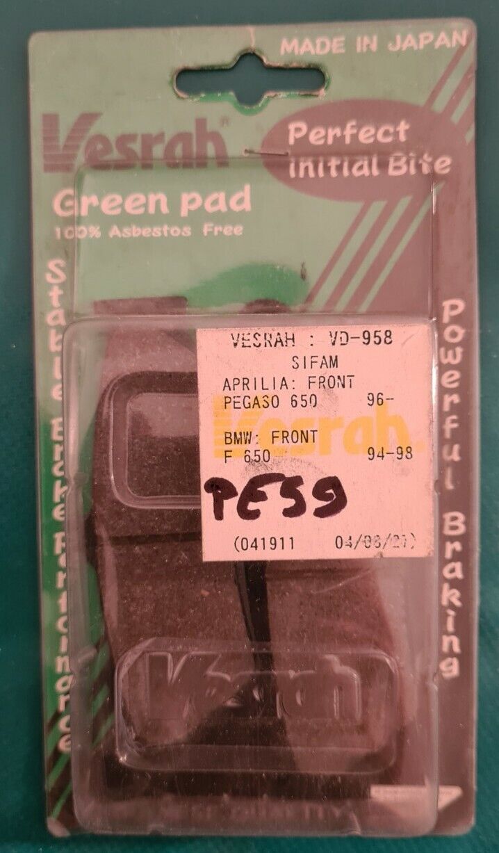 Plaquettes Aprilia Pegaso 650.. voir fiche détail sur photo 2 (code PE59)