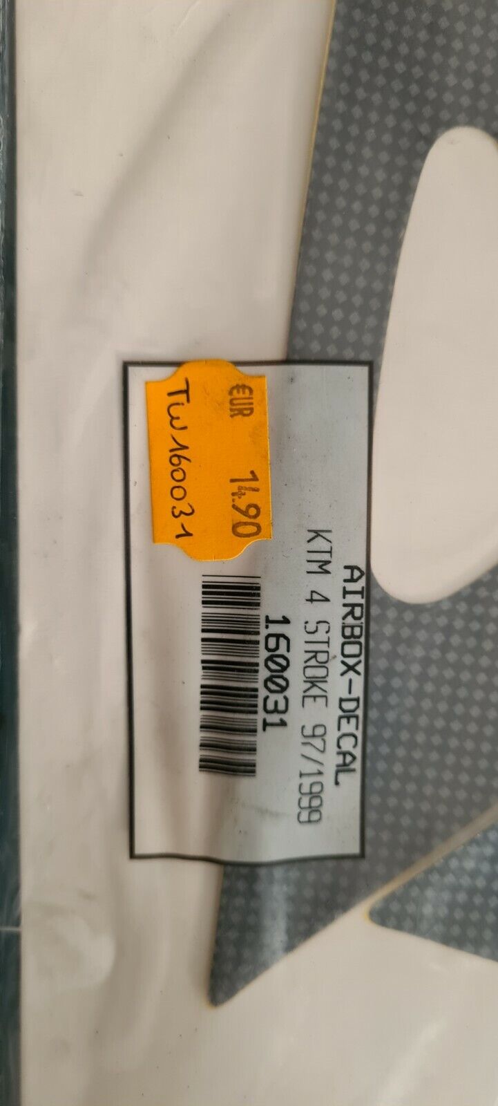 Stickers de boîte à air KTM 4 temps de 97 à 99 (code PE124)