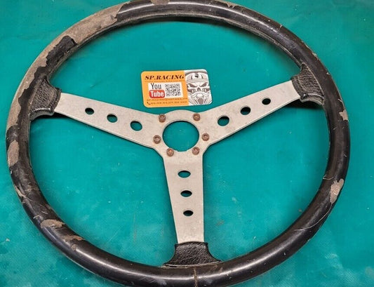 Volant HOLLEBORE Cuir Authentique Env D350mm à Restaurer (24193)