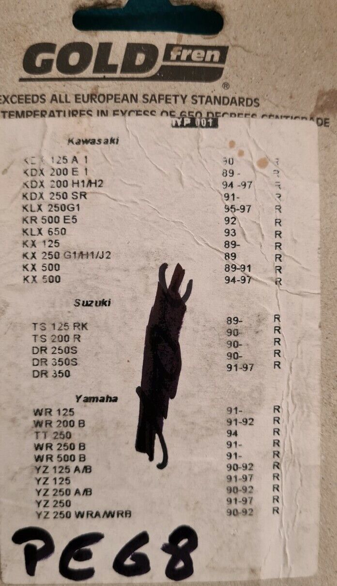 Plaquettes 500kx 250 yz... voir fiche détail sur photo 2 (code PE68)