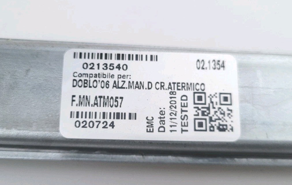 Remonte Vitre Leve Fiat Doblo 06 09 Manuel Avd 901806 51793186 (#AUT270)