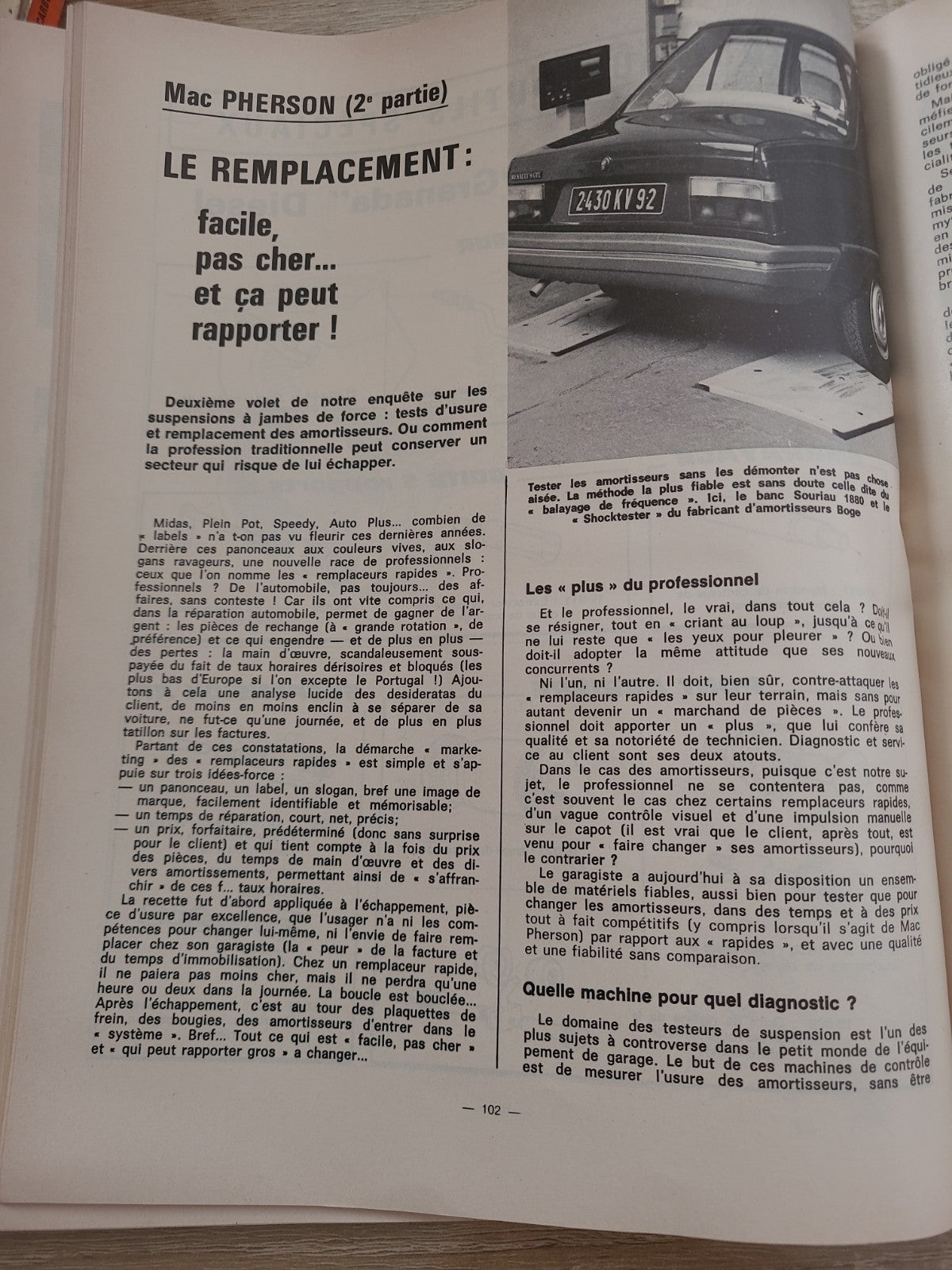 RTA Revue Technique Automobile Ford Granada Diesel 1984 (Liv158)