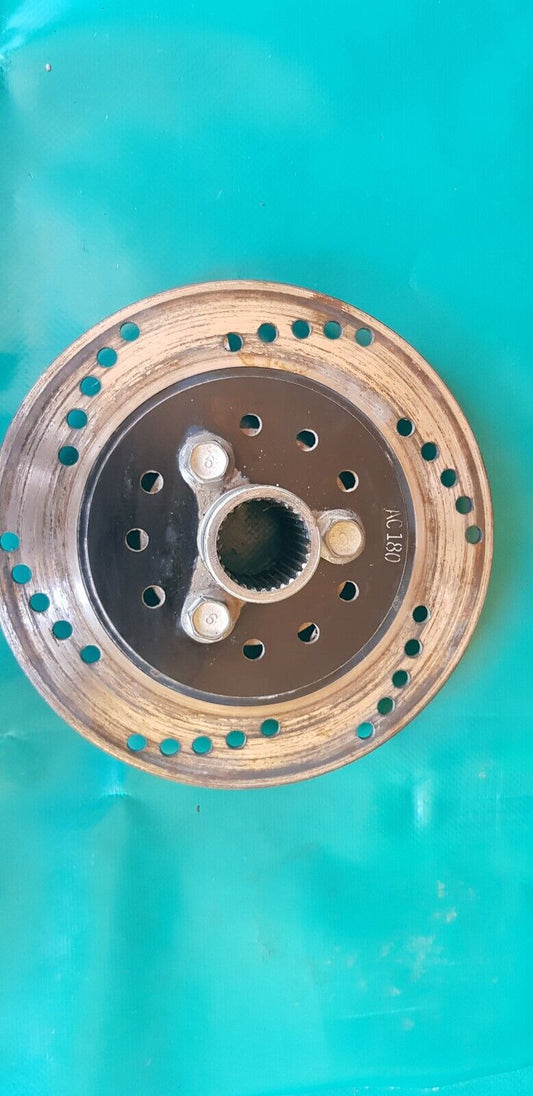 Disque de frein avec porte disque  masaï masai 100cc 2t  L100 A1 2004 (dinli)