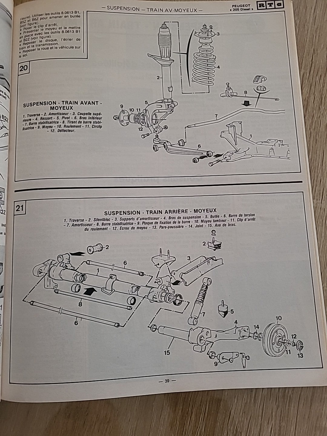 Revue Technique PEUGEOT 205 DIESEL TALBOT SOLARA 1510 de 138 pages (Liv49)