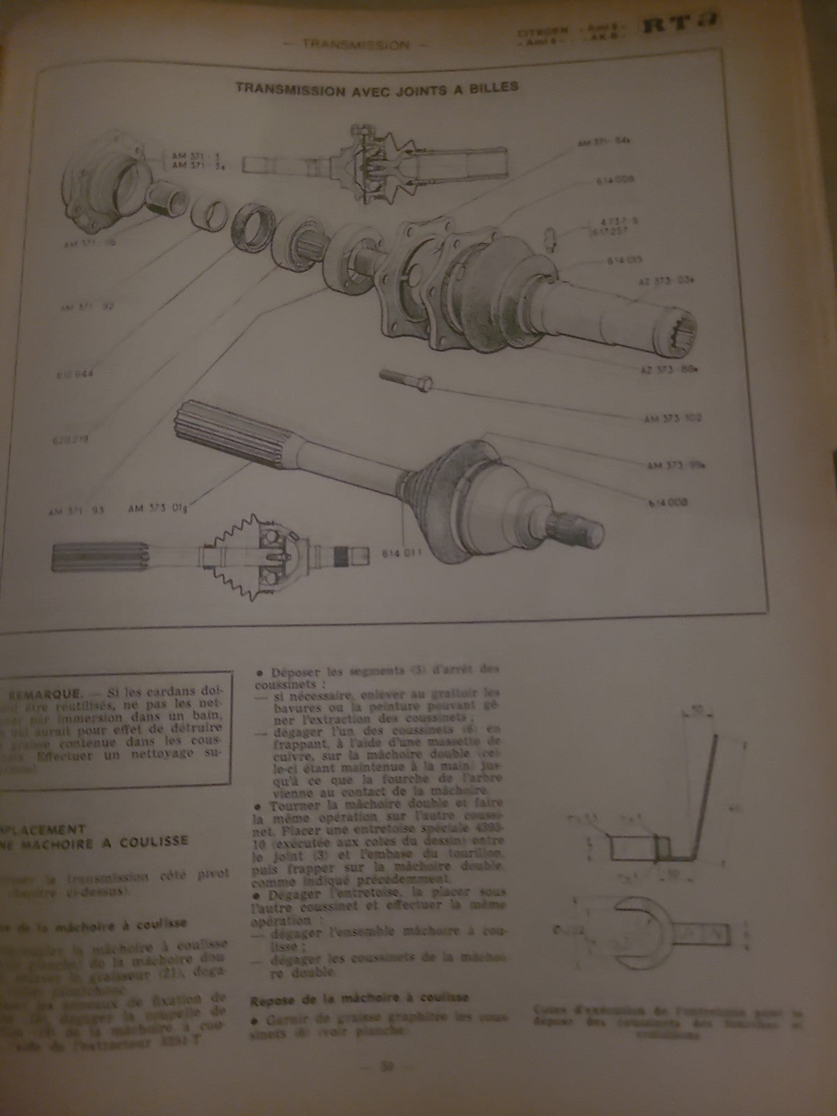 RTA Revue Technique Automobile Citroën Special Utilitaires 1969 (Liv247)