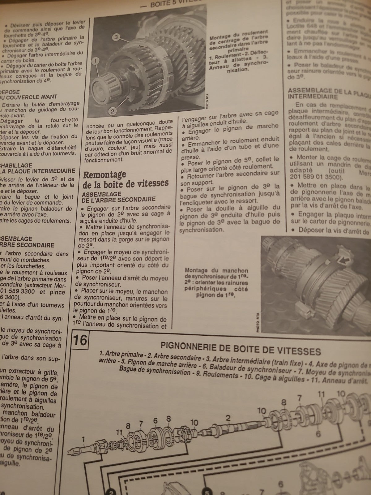 RTA Revue Technique Automobile Mercedes W124 Diesel 1988 (Liv183)