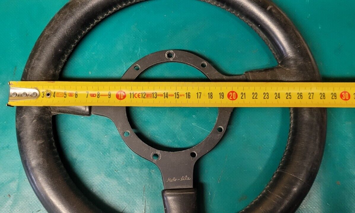 Volant Moto-lita Cuir Authentique Env D270mm à Restaurer (24192)