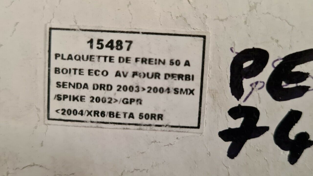 Plaquettes de freins beta 50rr... voir fiche détail sur photo 2 (code PE74)