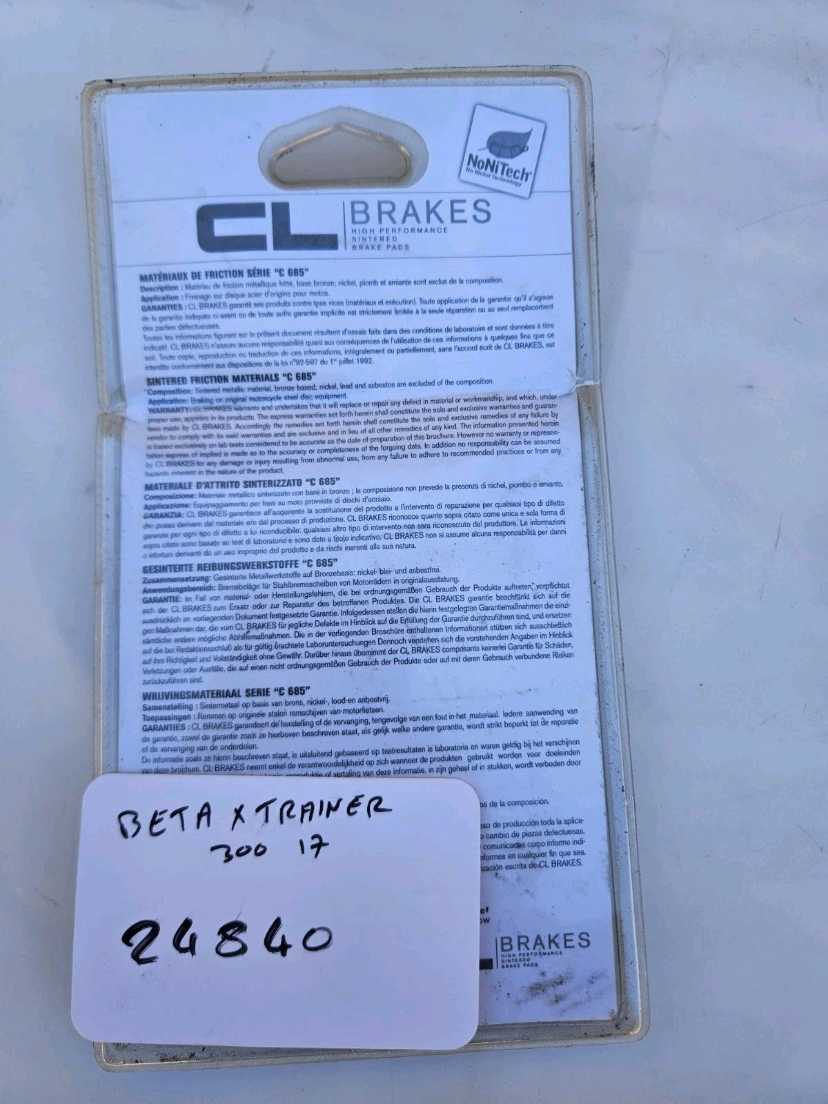 Plaquettes 1103X59 Beta 300 125 200 350 Rr Rxv Sxv Gasgas Arrière (#24840)