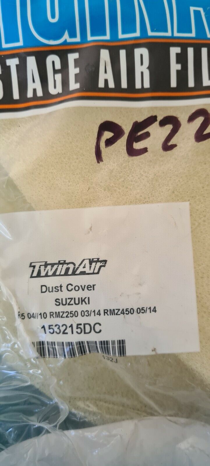 Couvre Filtre à air Suzuki RMZ 250 2003 2014(code PE225)