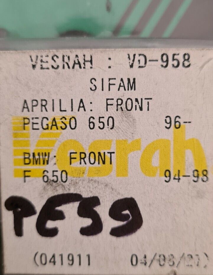 Plaquettes Aprilia Pegaso 650.. voir fiche détail sur photo 2 (code PE59)