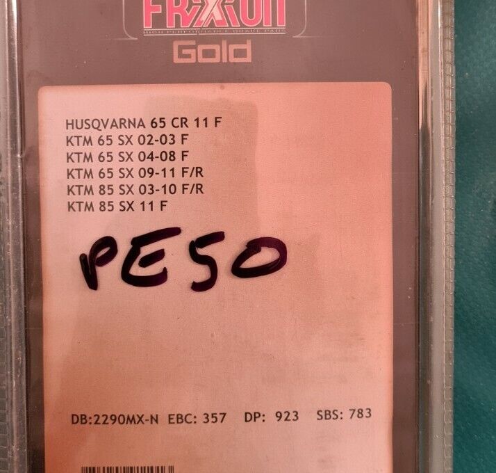 Plaquettes ktm 65 85 .. voir fiche détail sur photo 2 (code PE50)