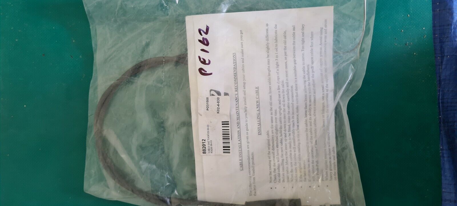 Câble de gaz 250 125 kx 2000 03 (code PE162)