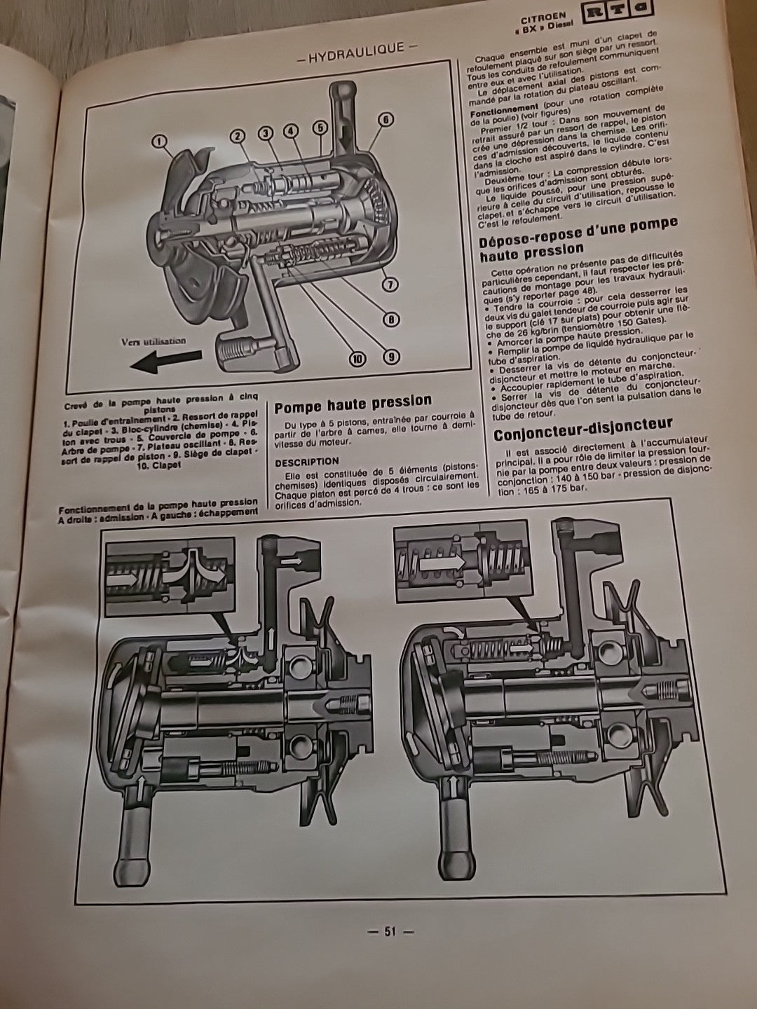 Revue Technique CITROEN BX Diesel RTA de 89 pages (Liv63)