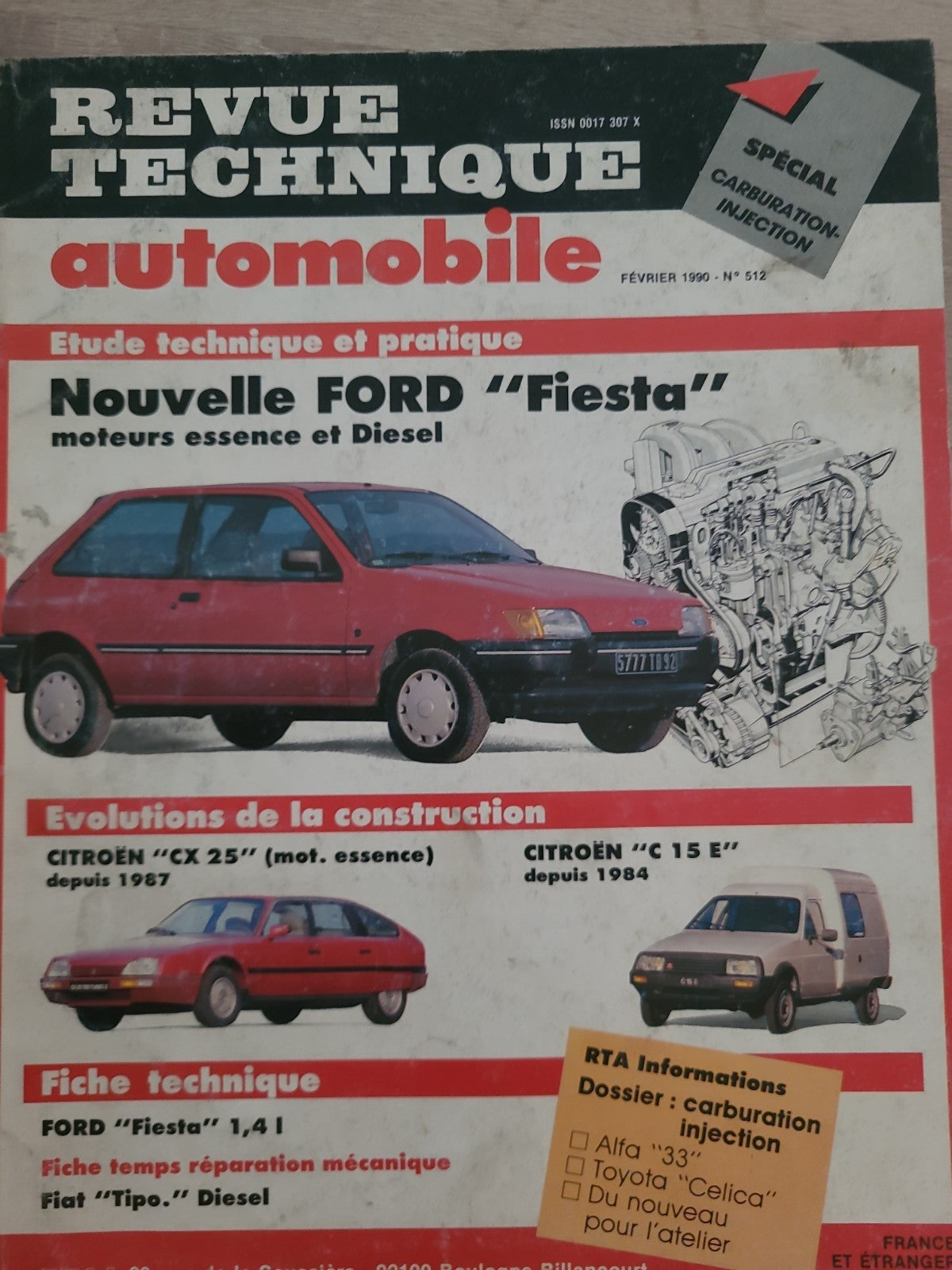 RTA Revue Technique Automobile Ford Fiesta Essence Et Diesel 1990 (Liv217)