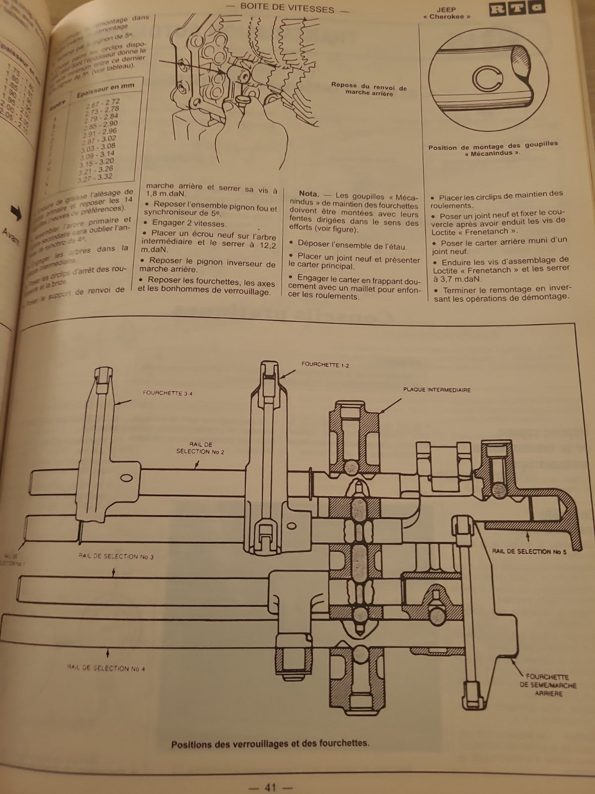 RTA Revue Technique Automobile Jeep Cherokee Turbo Diesel Et 4 Lit 1991 (Liv194)