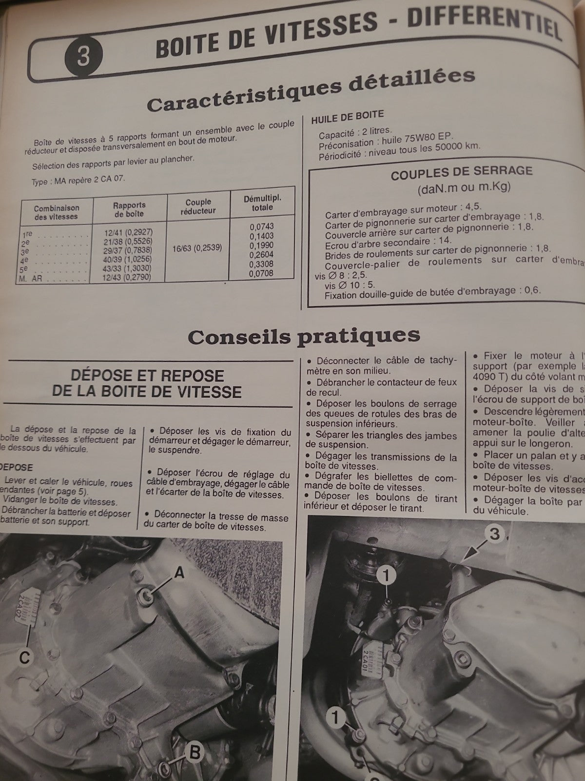 RTA Revue Technique Automobile Citroën AX Diesel 1989 (Liv184)