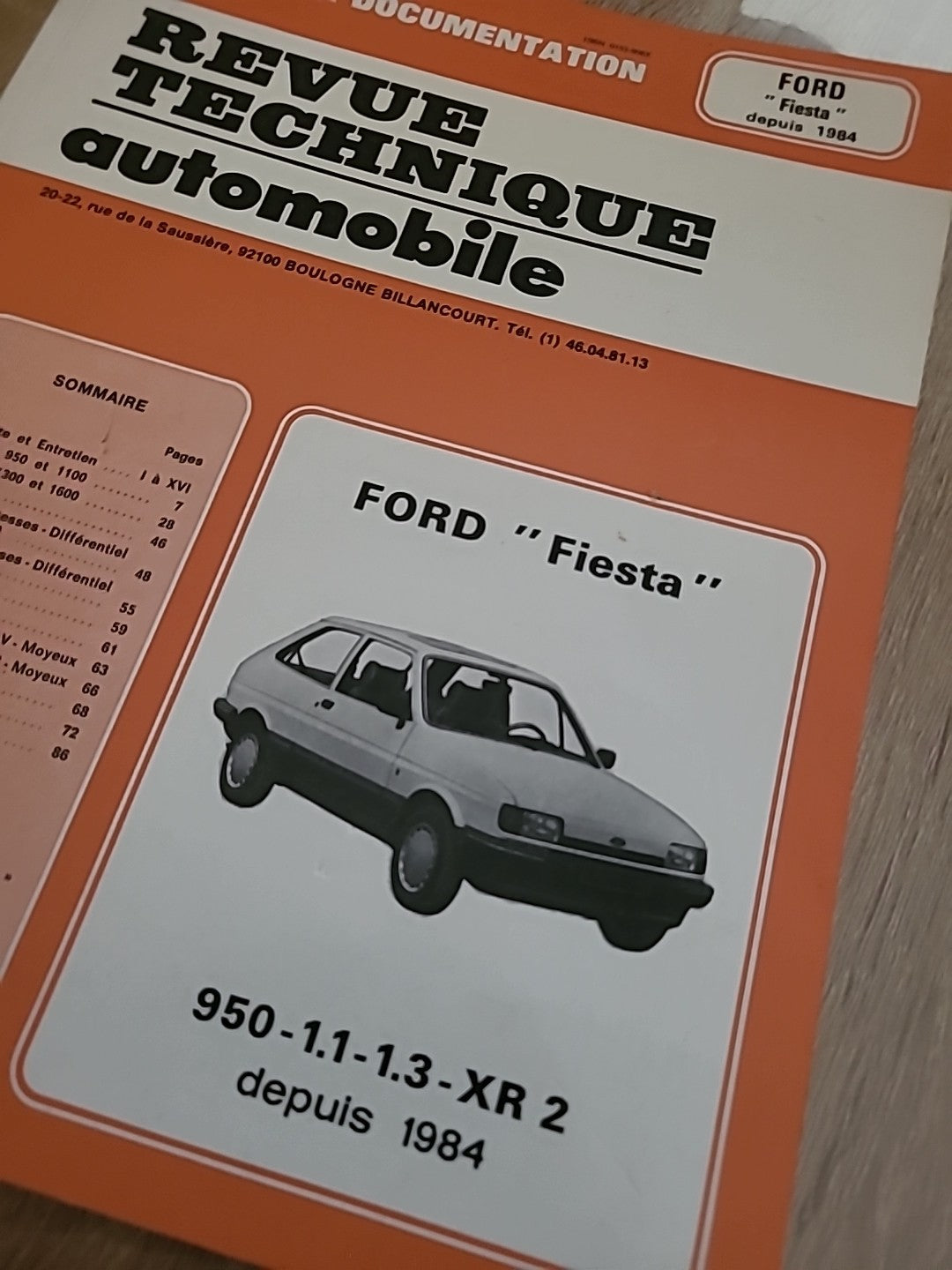 Revue Technique FORD FIESTA Et Xr2 de 88 pages (Liv57)