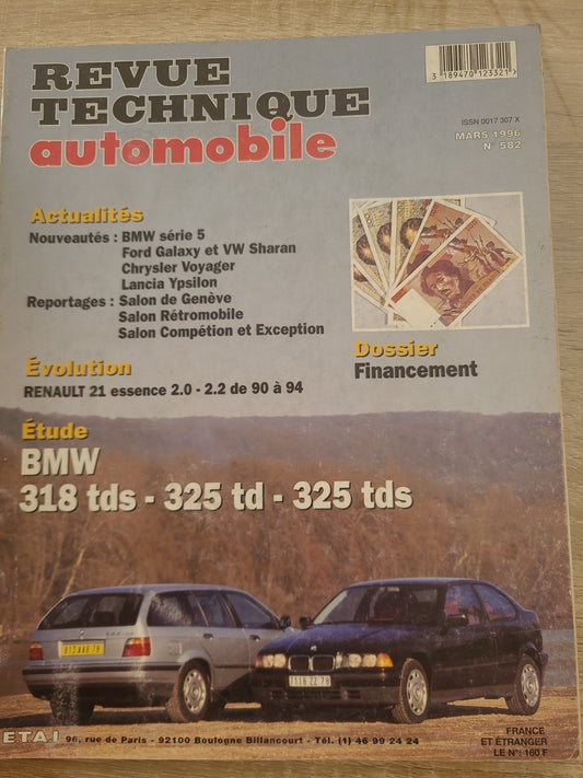 RTA Revue Technique Automobile BMW 318 325 Tds Diesel 1996 (Liv206)