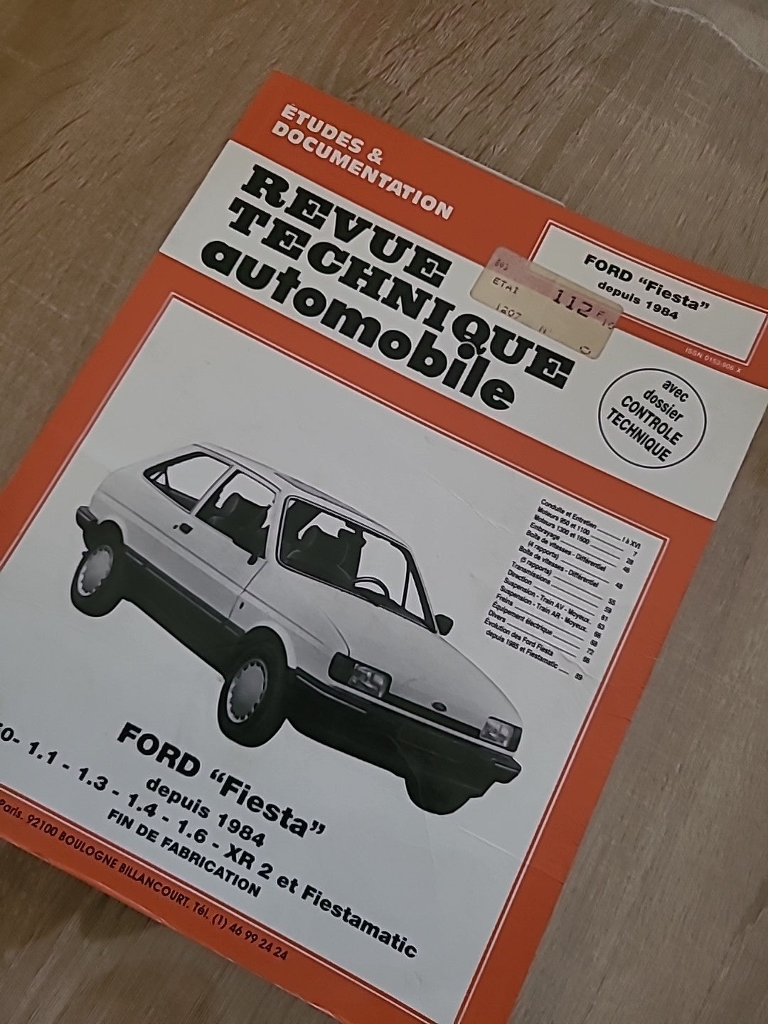 Revue Technique FORD FIESTA DEPUIS 1984 de 96 pages (Liv54)