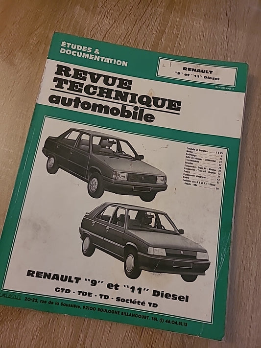 Revue Technique RENAULT 9 Et 11 Diesel RTA de 70 pages (Liv73)