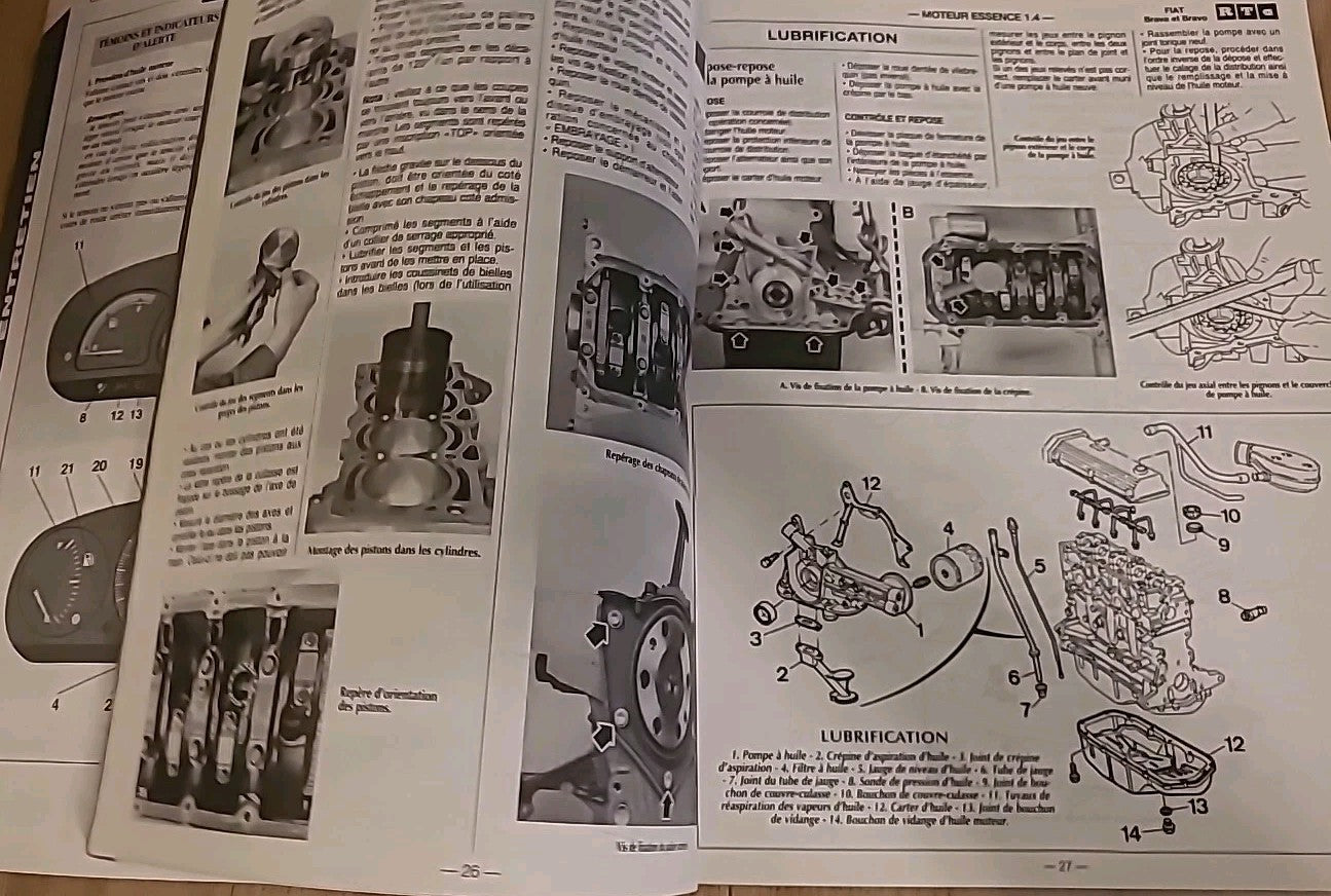 Revue Technique FIAT BRAVO BRAVA ess Et Diesel RTA de 218 pages (Liv14)