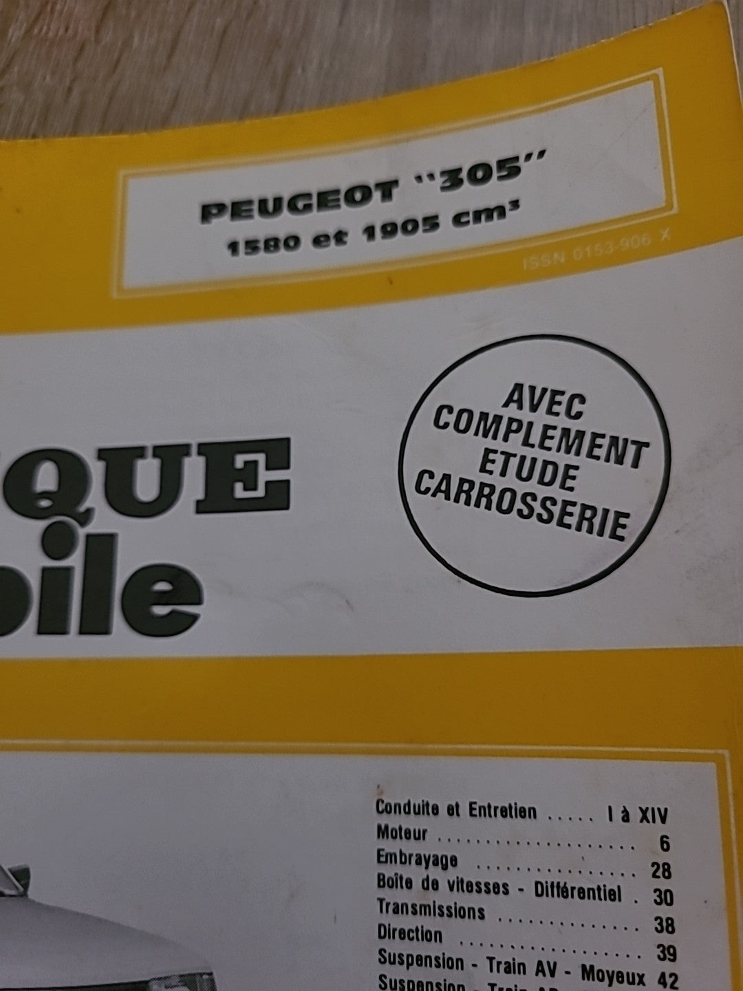 Revue Technique PEUGEOT 305 1580 1905 RTA de 106 pages (Liv64)
