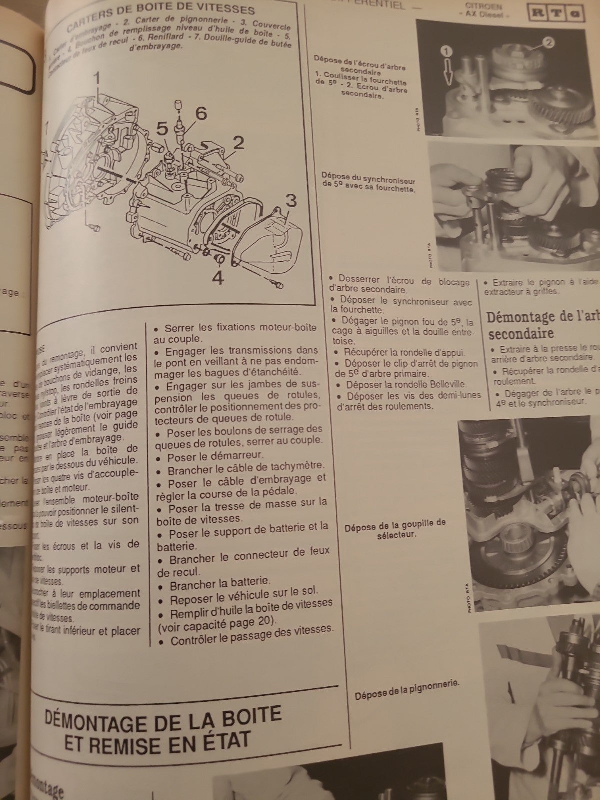 RTA Revue Technique Automobile Citroën AX Diesel 1989 (Liv184)