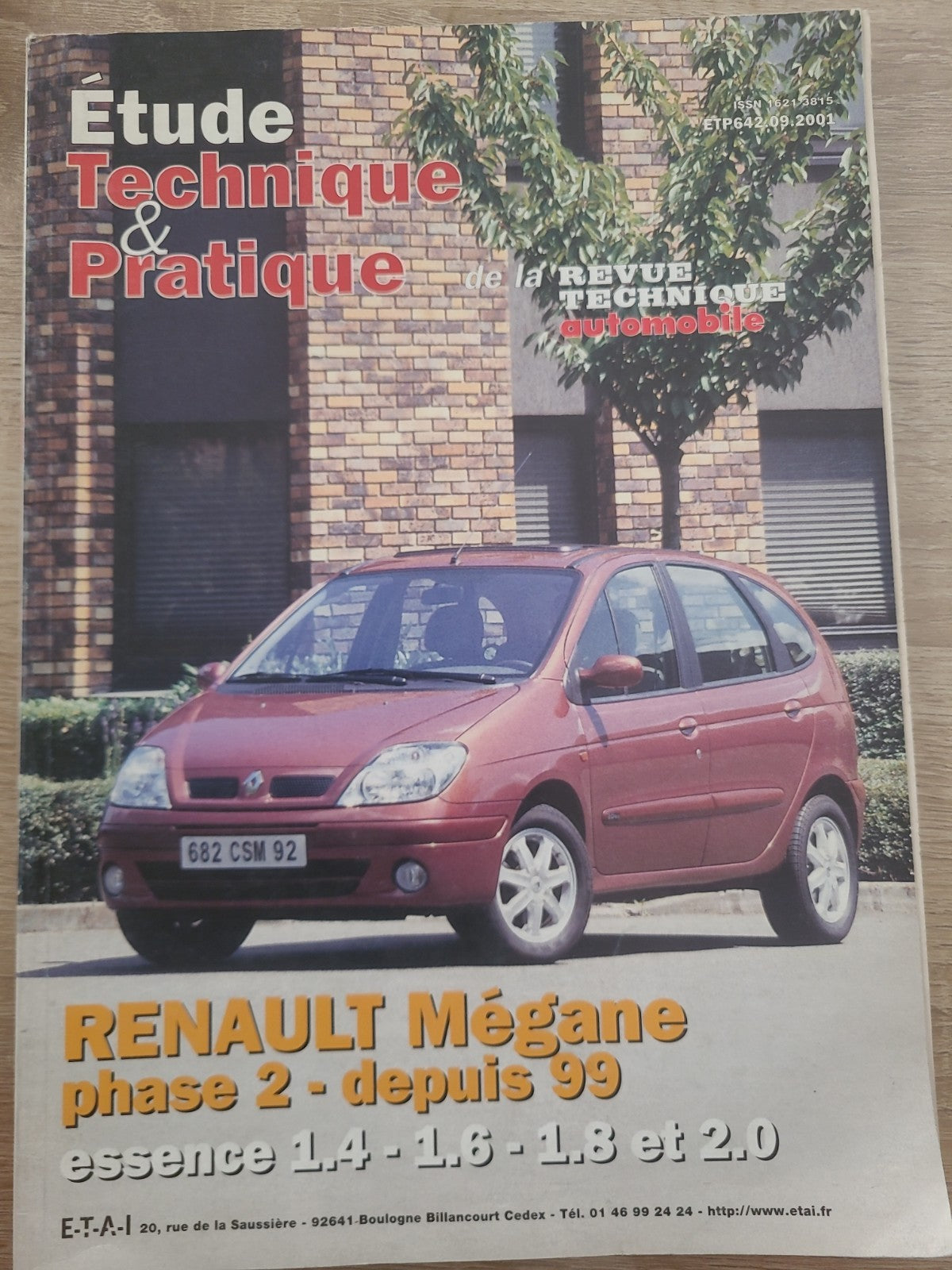 RTA Revue Technique Automobile Renault Mégane Phase 2 Après 99 Ess 2001 (Liv186)