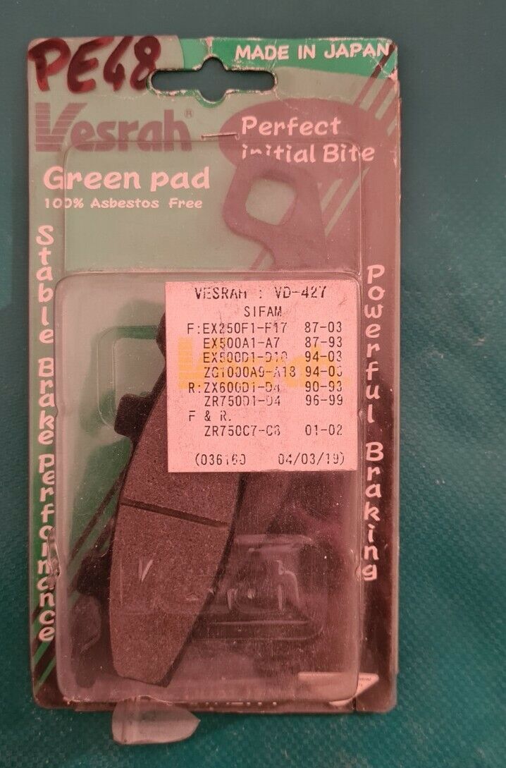 Plaquettes zx6 zr 750.. voir fiche détail sur photo 2 (code PE48)