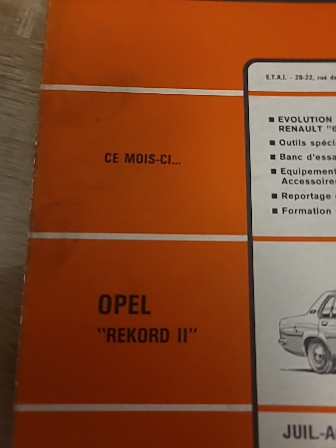 Revue Technique Auto Opel Rekord Série 2 RTA de 126 pages (Liv106)