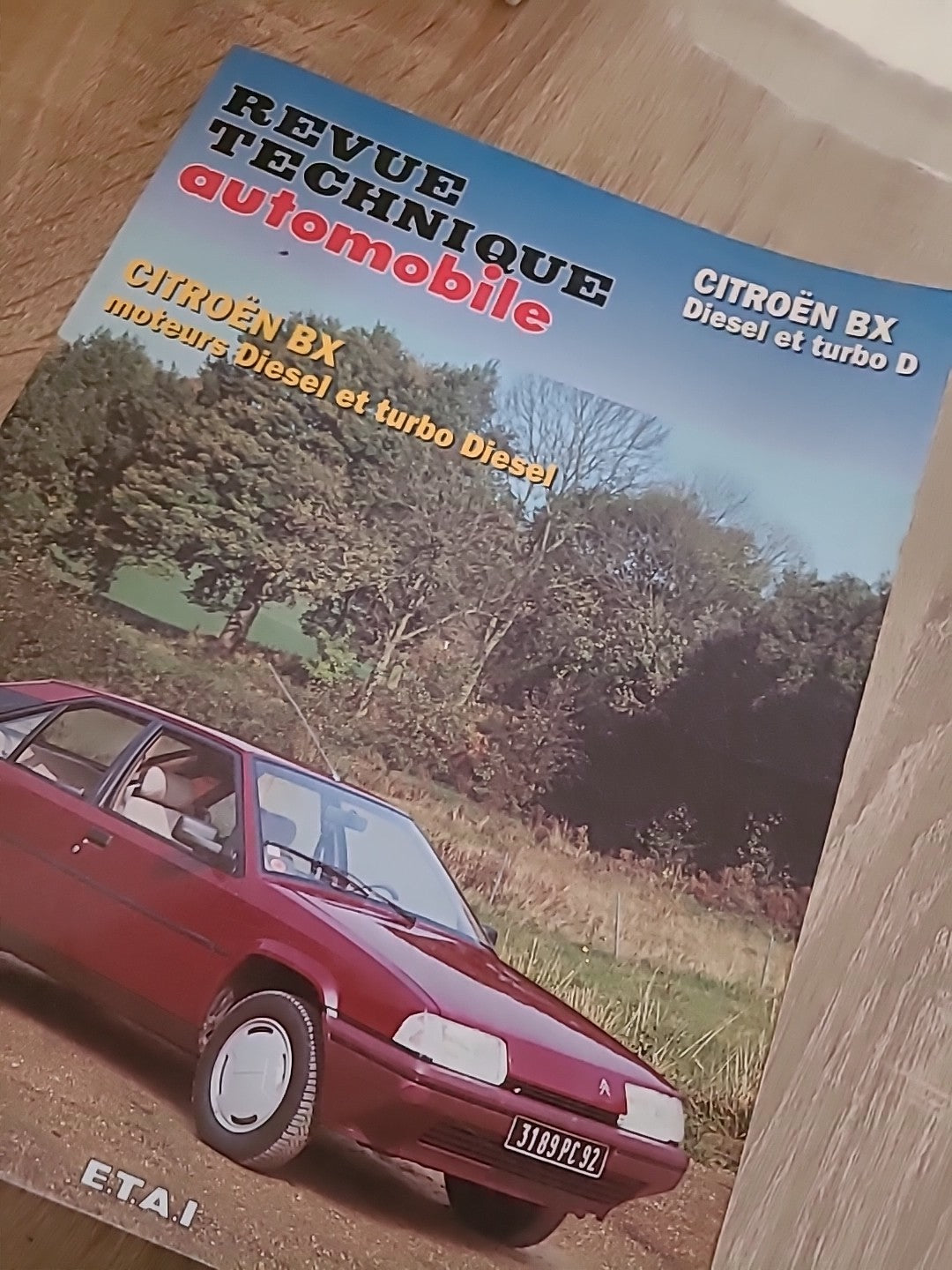 Revue Technique Citroën BX DIESEL RTA de 118 pages (Liv37)