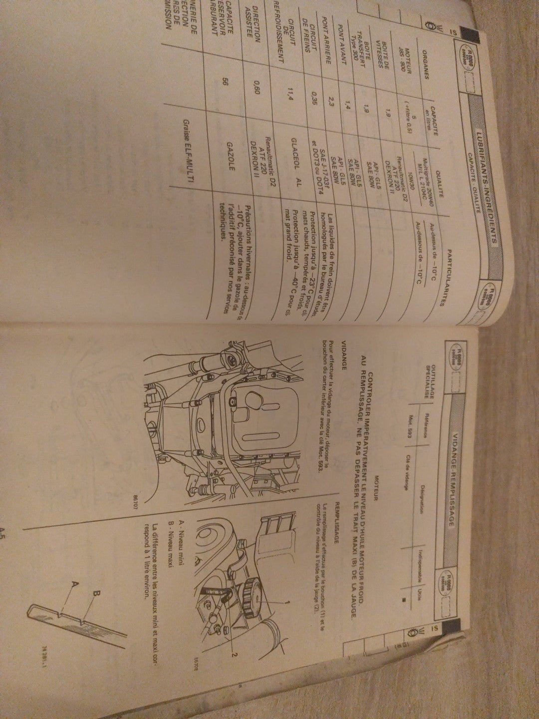 Collector Manuel De Réparation 1982 RENAULT JEEP Mr239 77 11 0 72 817 (Liv118)