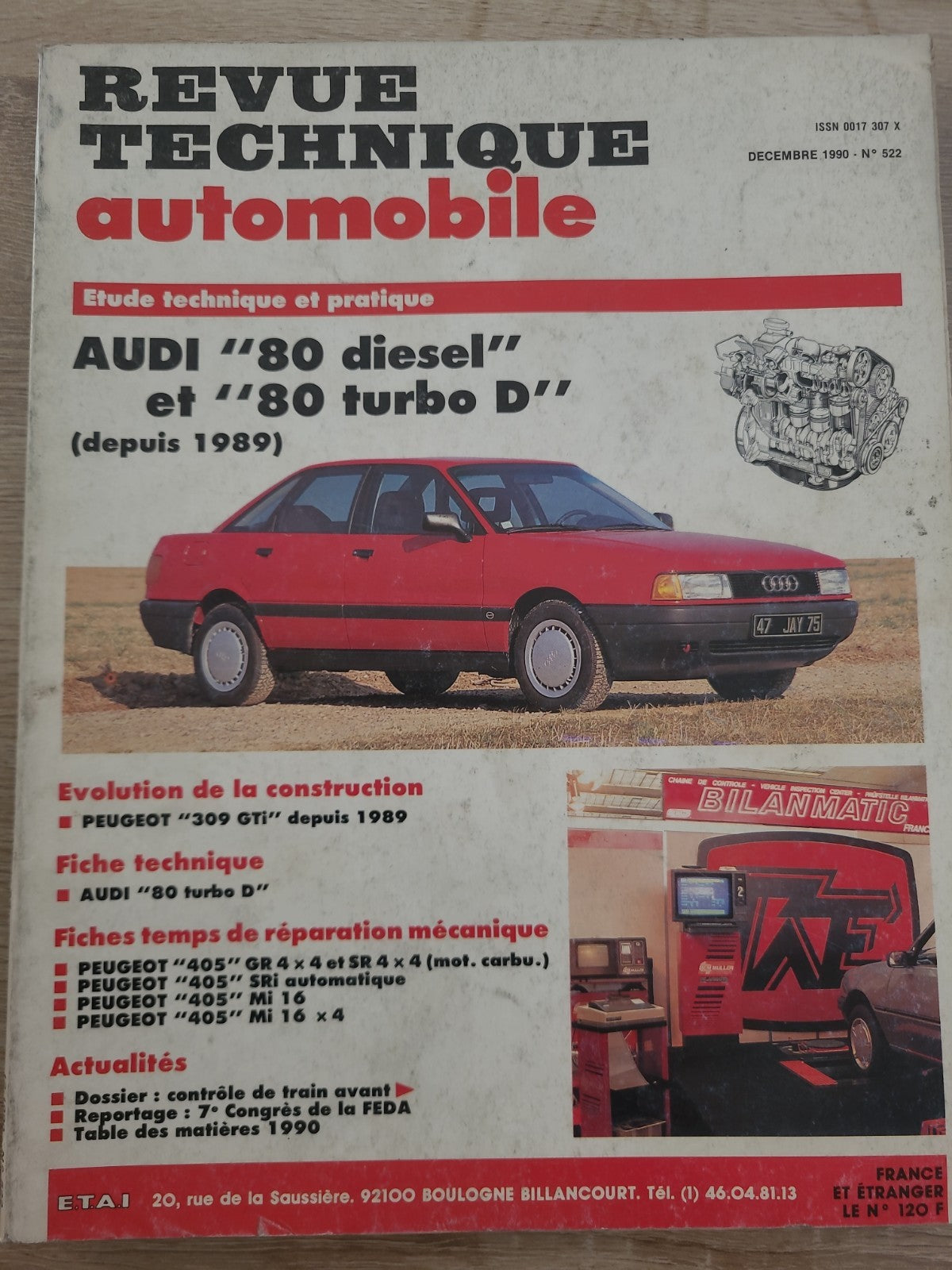 RTA Revue Technique Automobile Audi 80 Diesel Et Turbo Diesel 1990 (Liv202)