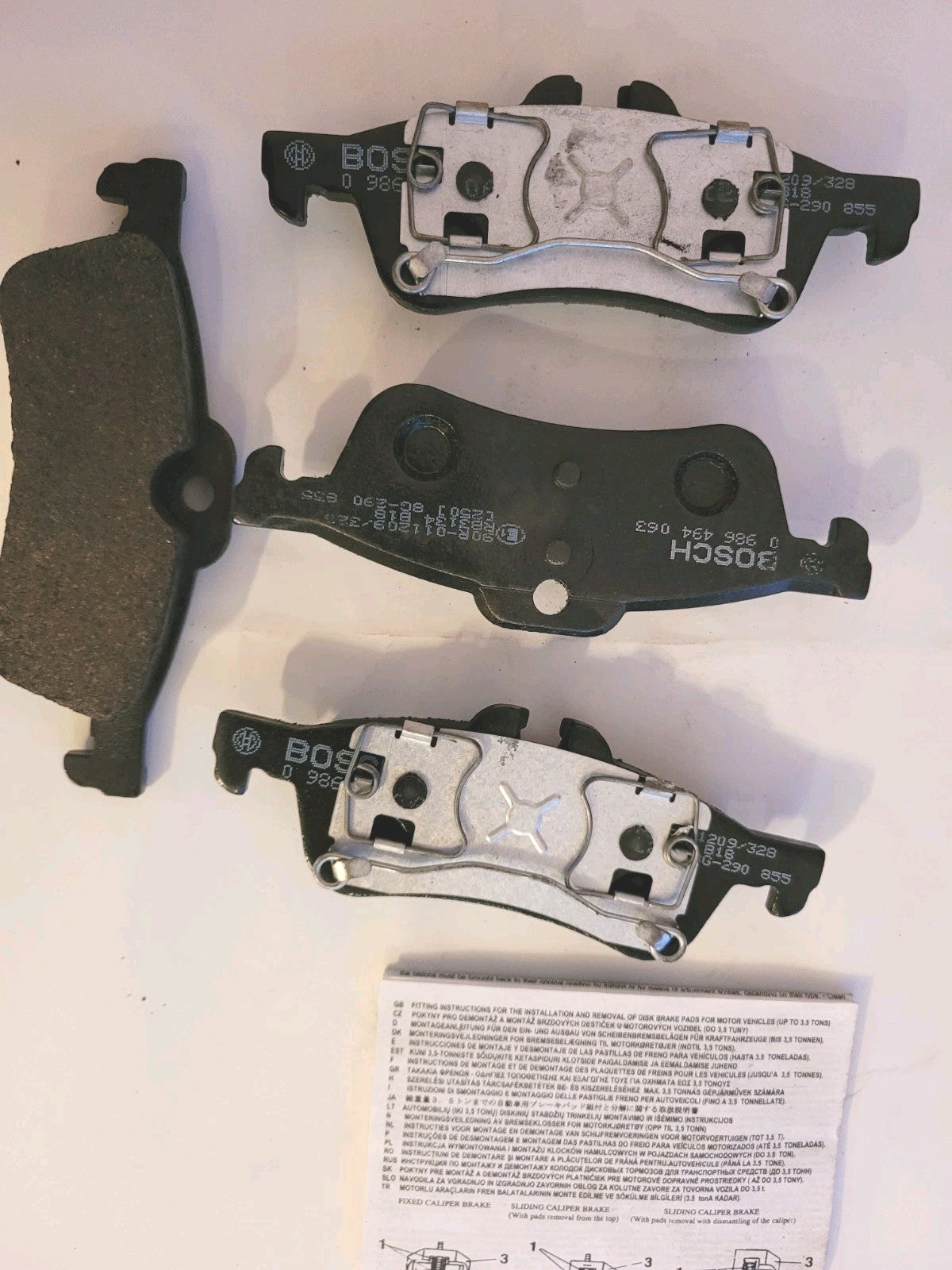 Jeu Plaquettes NEUF Bosch Mini BMW  R50 R52 R52 R56 4082300355666 (#AUT265)