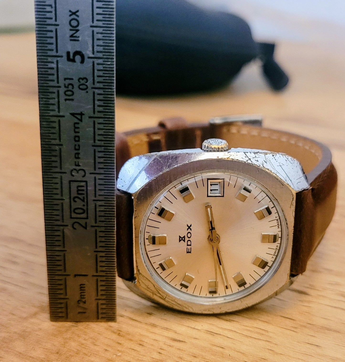 EDOX homme montre mécanique collection rare et Superbe, patinée (Bij 9)