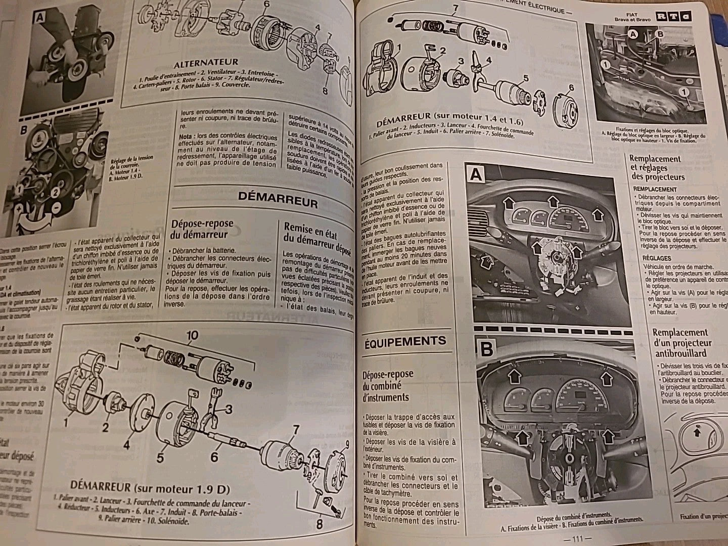 Revue Technique FIAT BRAVO BRAVA ess Et Diesel RTA de 218 pages (Liv14)