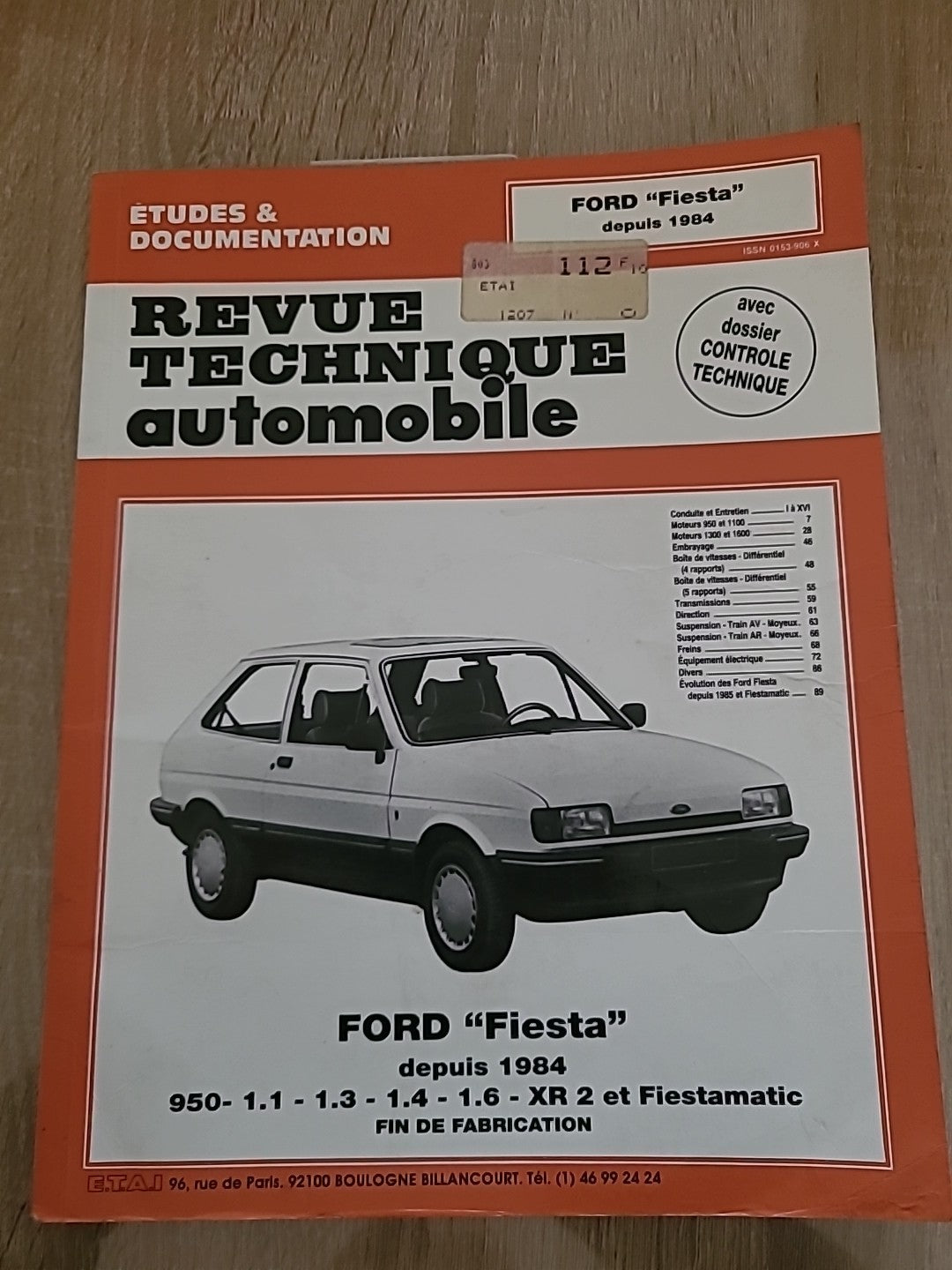 Revue Technique FORD FIESTA DEPUIS 1984 de 96 pages (Liv54)