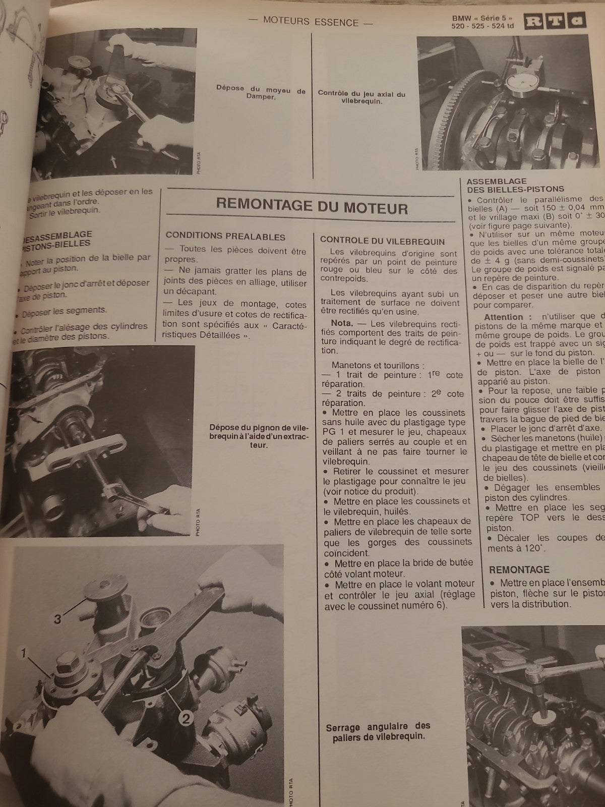 RTA Revue Technique Automobile BMW Série 5 Essence Et Diesel 1990 (Liv201)