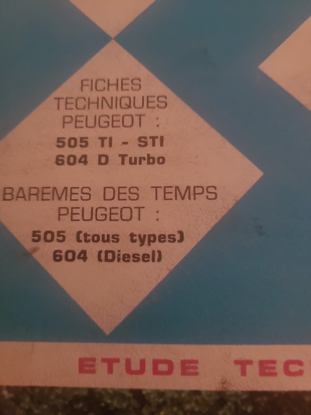 RTA Revue Technique Automobile Peugeot 505 STI TI 1980 (Liv236)
